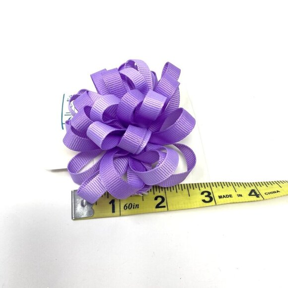 Talbots Kids Vintage Grosgrain Ribbon Lavender Loopy Puff French Barrette - Picture 7 of 8